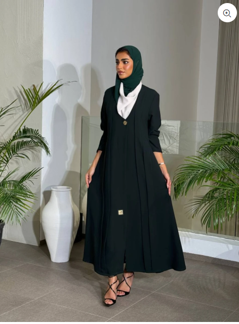 Abaya Blazer Crepe C:6489 Green