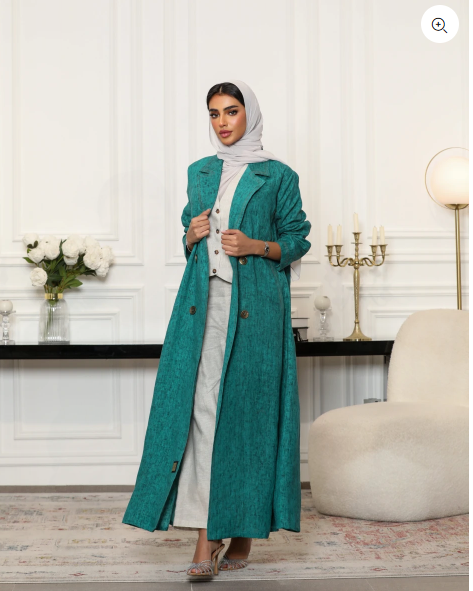 BLAZER LINEN GREEN C:6484GREEN