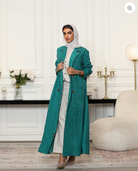 BLAZER LINEN GREEN C:6484GREEN