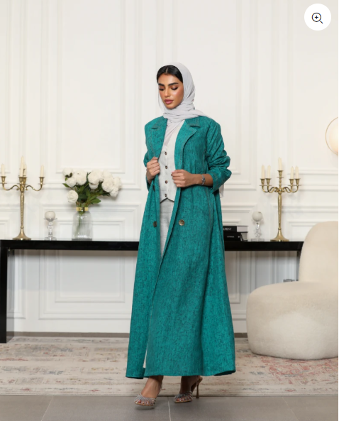 BLAZER LINEN GREEN C:6484GREEN