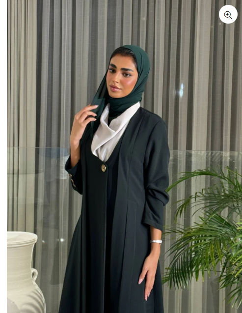 Abaya Blazer Crepe C:6489 Green