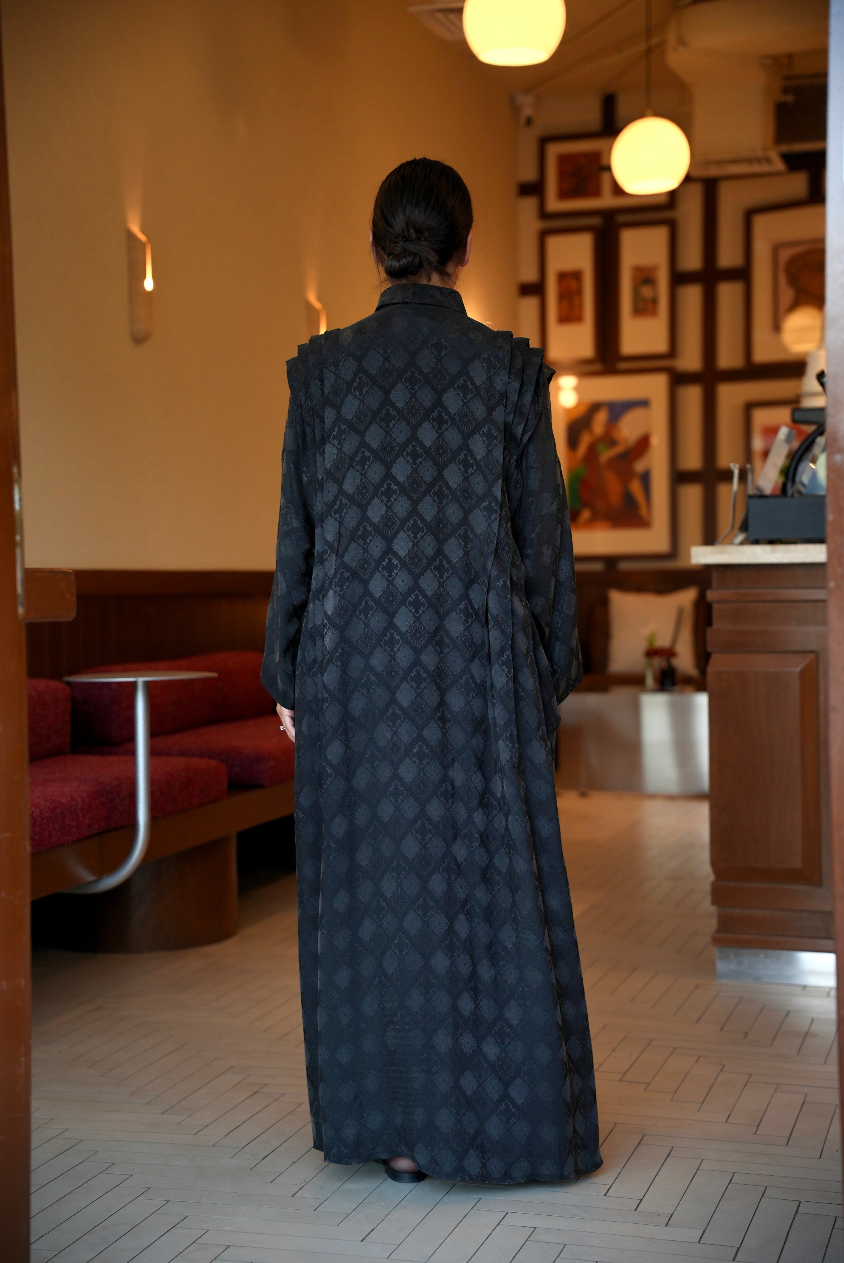 Patterned silk crepe with pockets - 1997