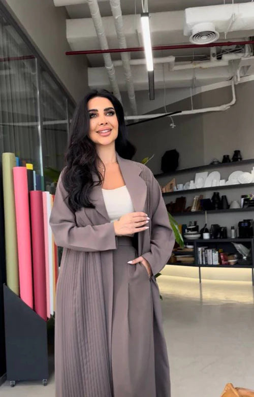 ABAYA CREPE BLAZER C:2001 COFFEE