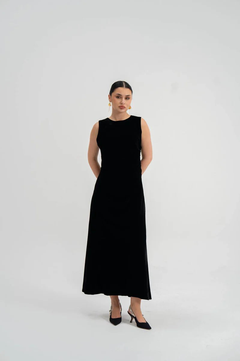 black crepe dress. C:226 Black