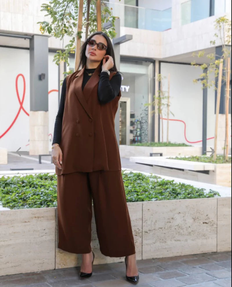 CREPE BLAZER WHIT PANTS C:119