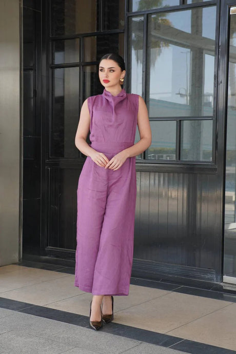 جمبسوت من الكتان الوردي. C:196