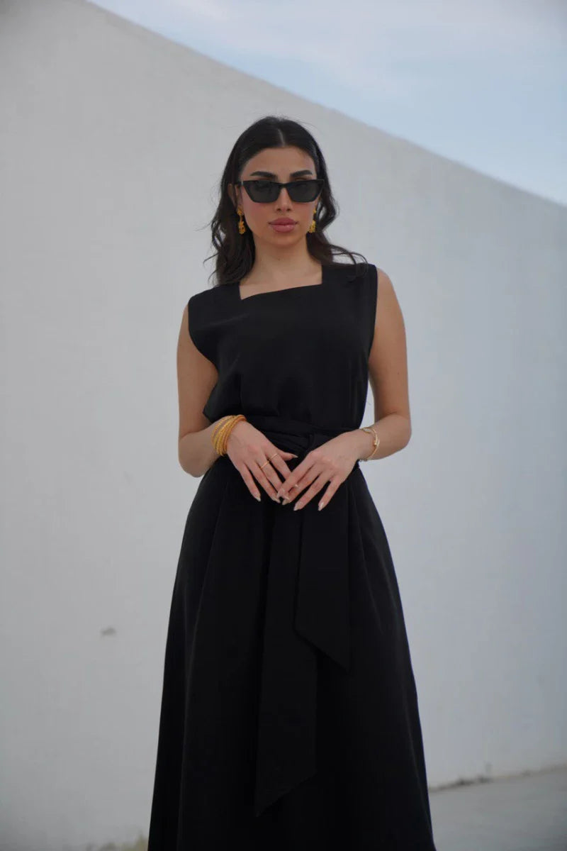 DRESS CREPE BLACK C:132