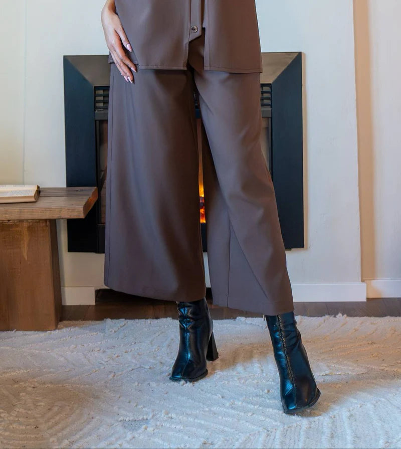 Crepe Trousers Brown C:181 Brown