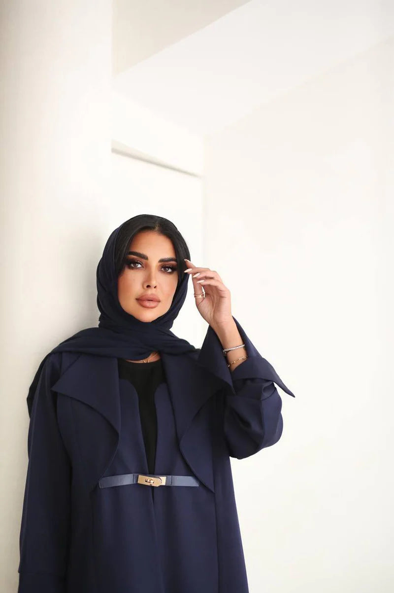 Abaya Crepe C:6518 Blue