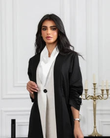 BLAIZER LINEN BLACK C:6489BLACK