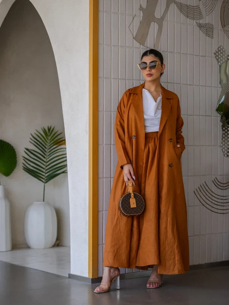 BLAZER LINEN C:6459 ORANGE