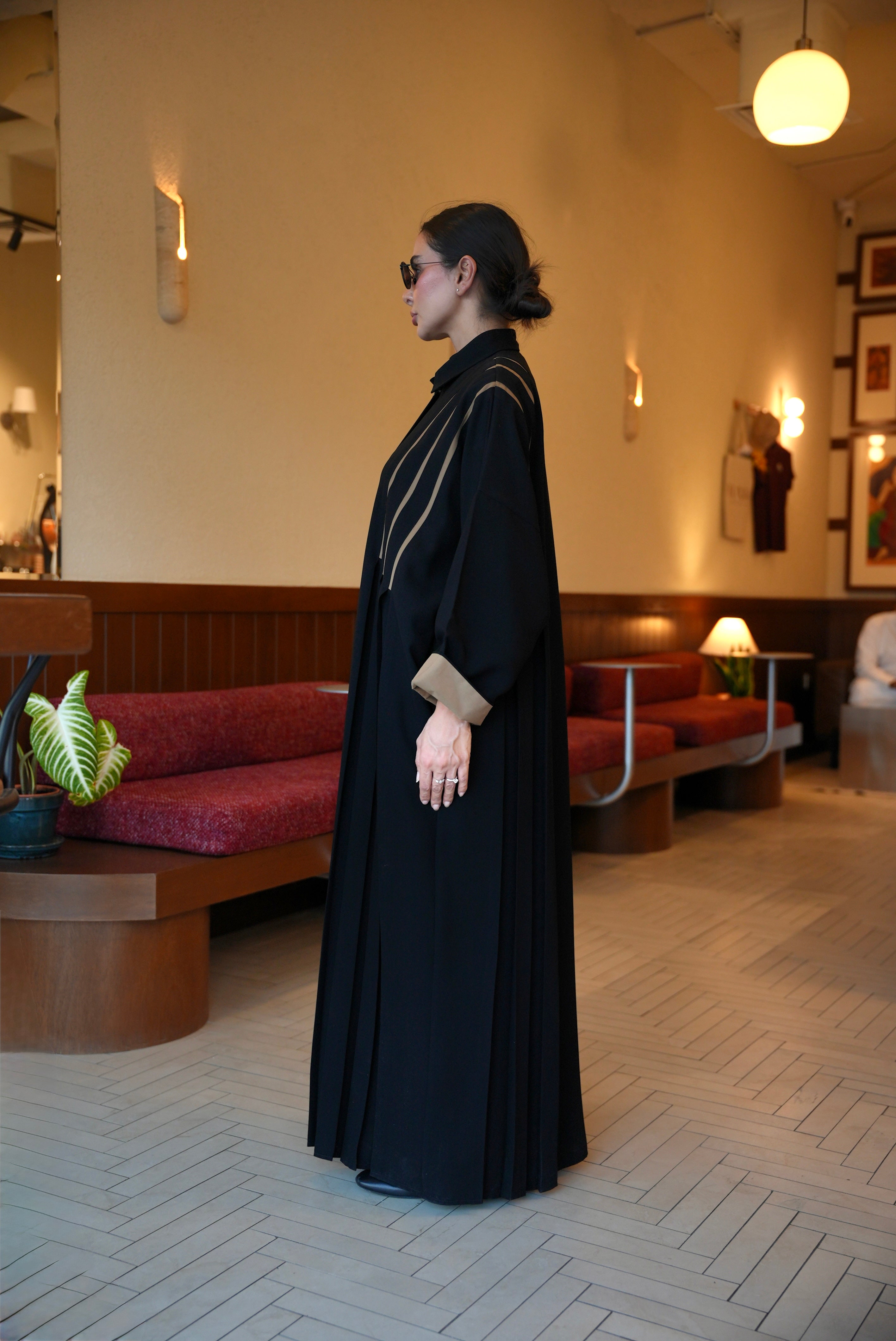 Black Crepe Abaya - 2001