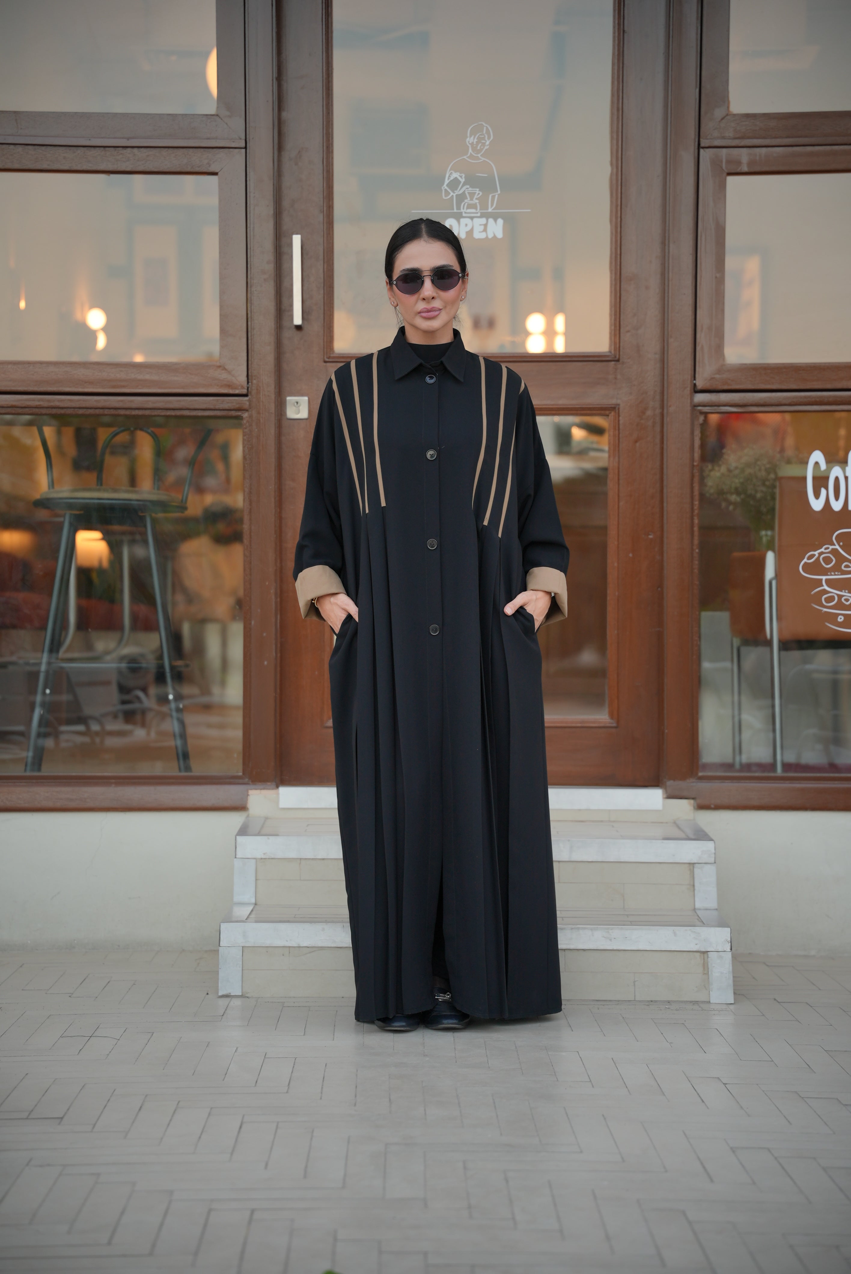 Black Crepe Abaya - 2001