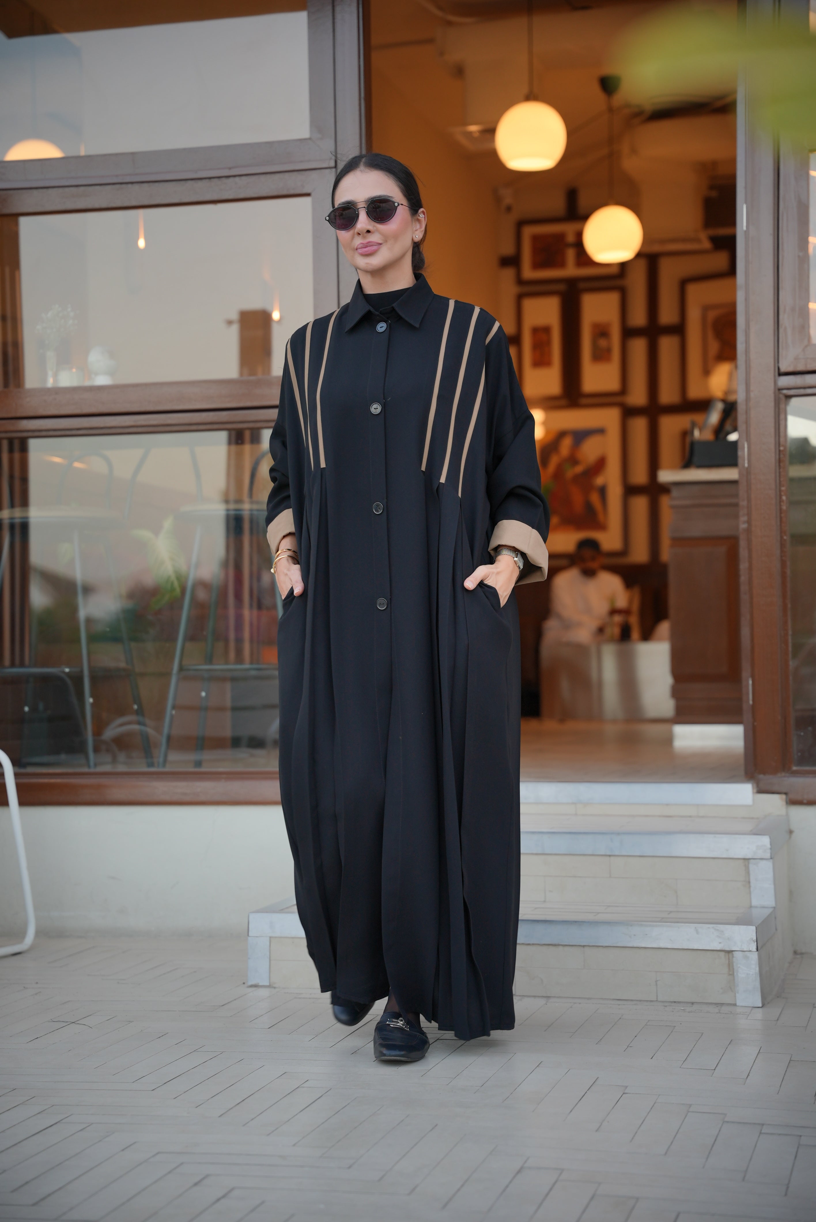 Black Crepe Abaya - 2001