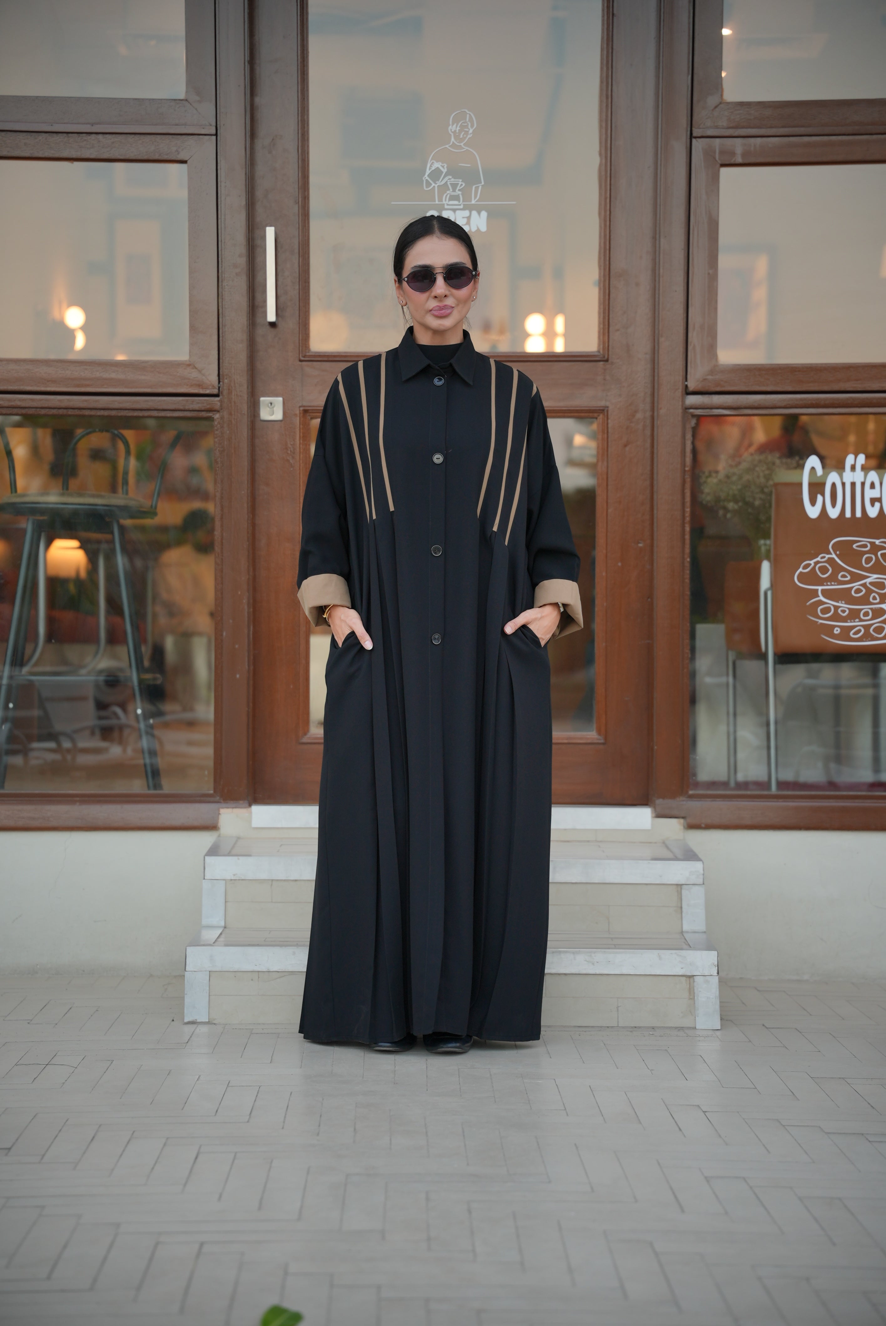 Black Crepe Abaya - 2001