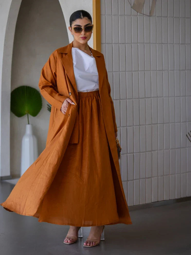 BLAZER LINEN C:6459 ORANGE