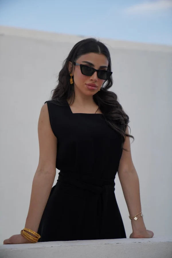 فستان كريب أسود C:132