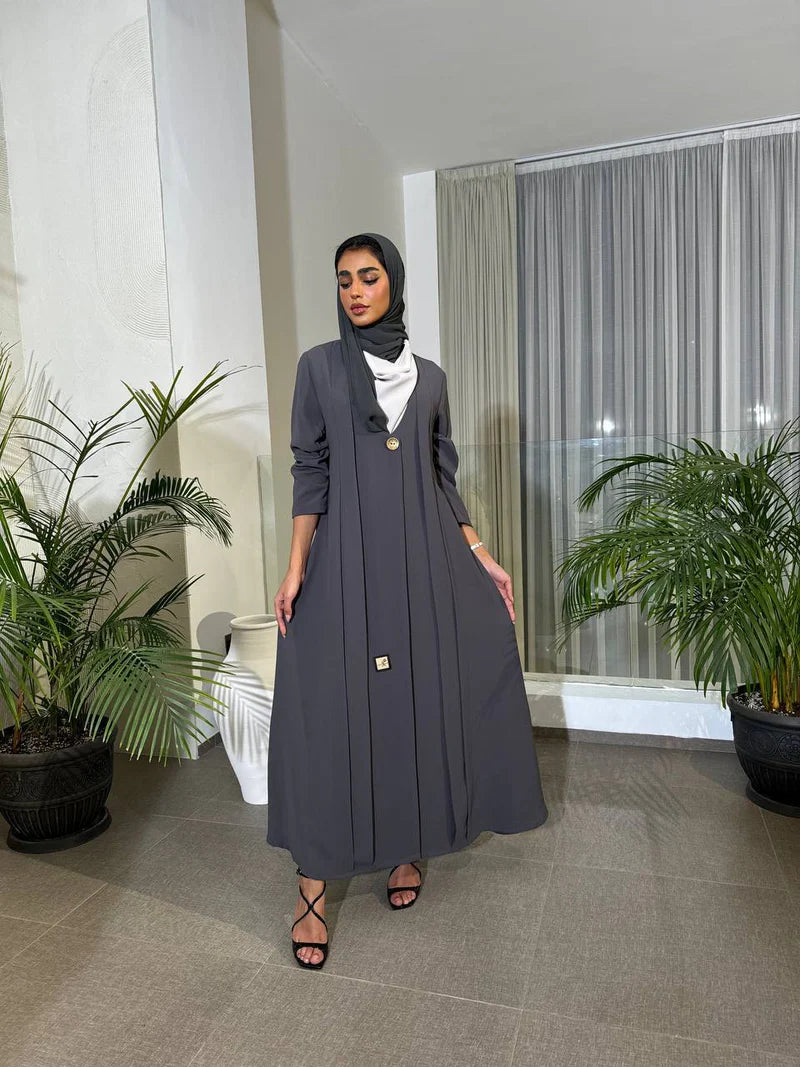 Crepe Blazer Grey C:6489 Gray