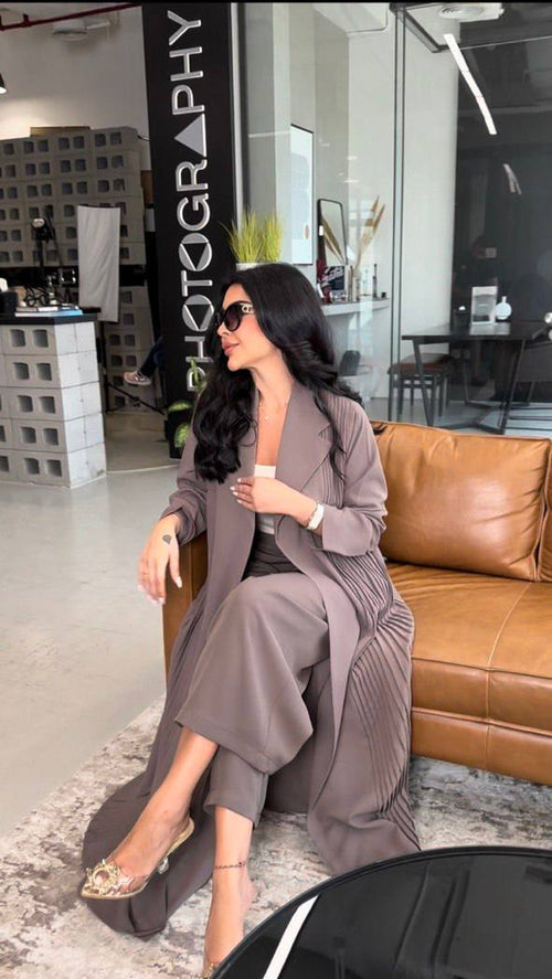 ABAYA CREPE BLAZER C:2001 COFFEE