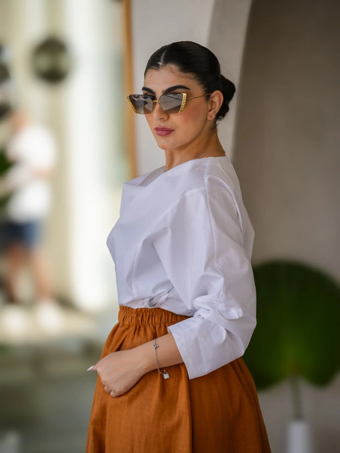 blouse white cotton C:BL1583-White