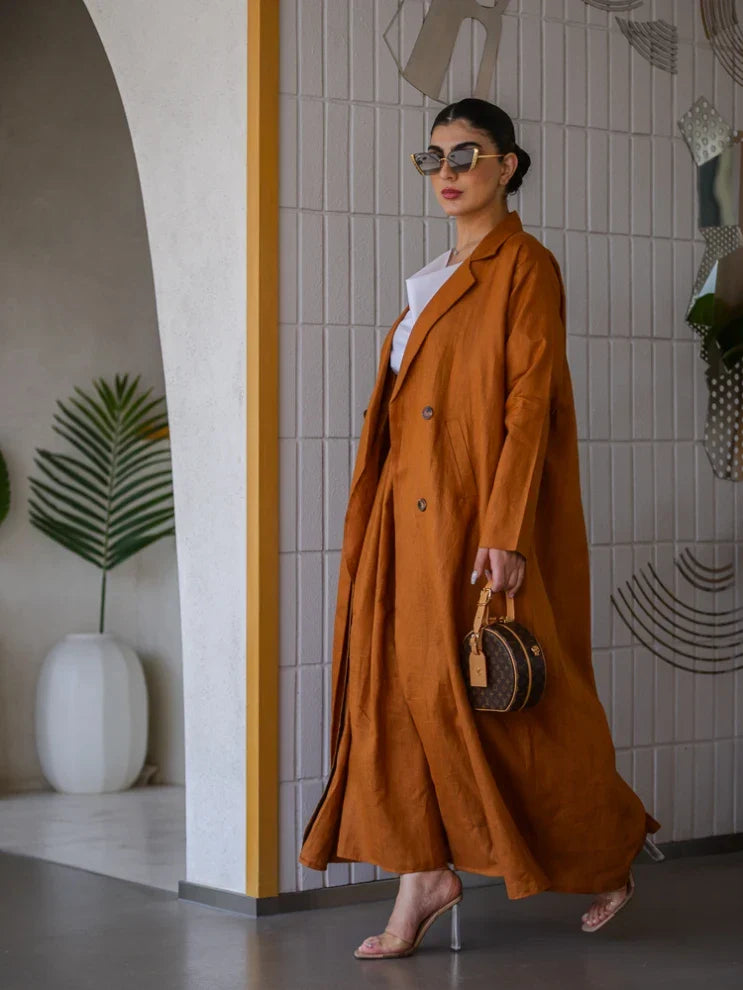 BLAZER LINEN C:6459 ORANGE