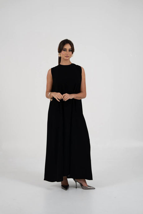 Crepe dress in black