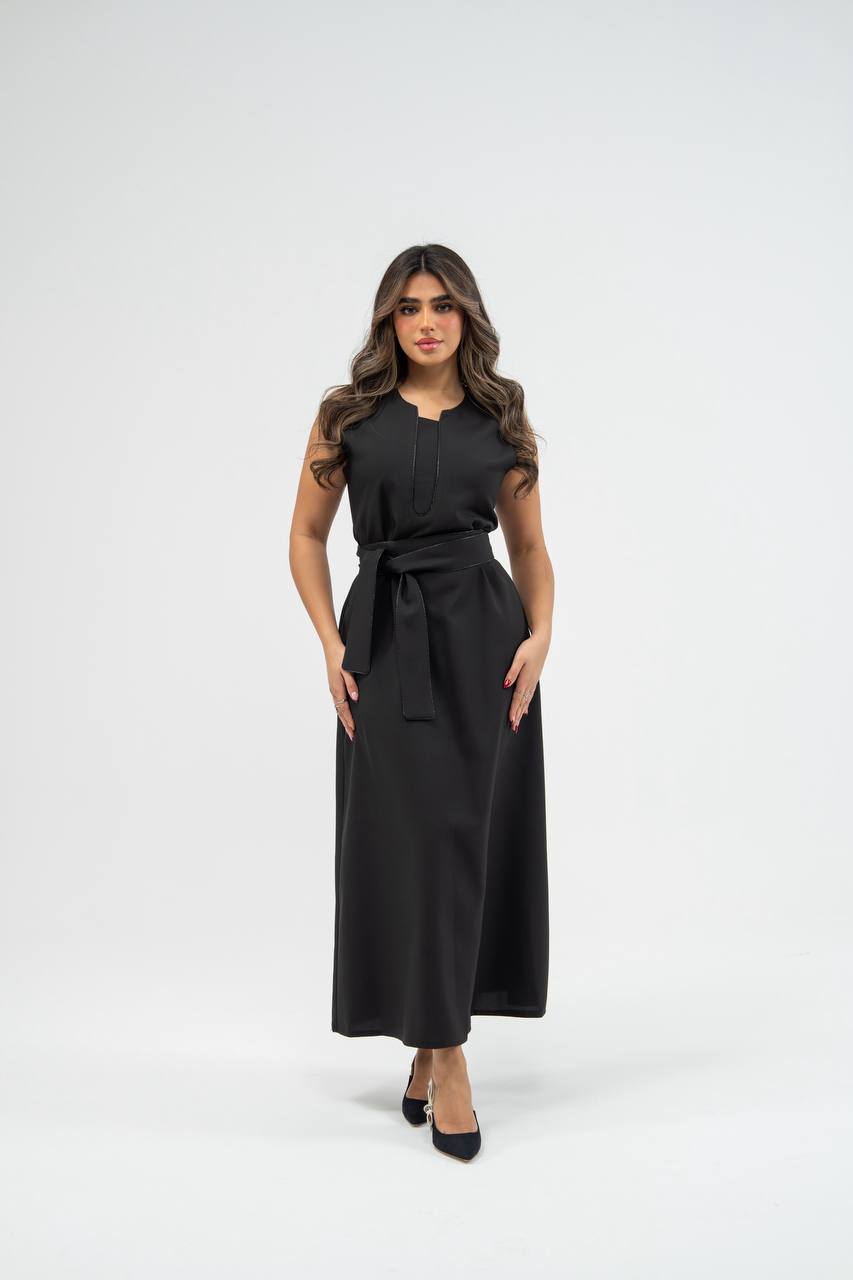 Black crepe dress