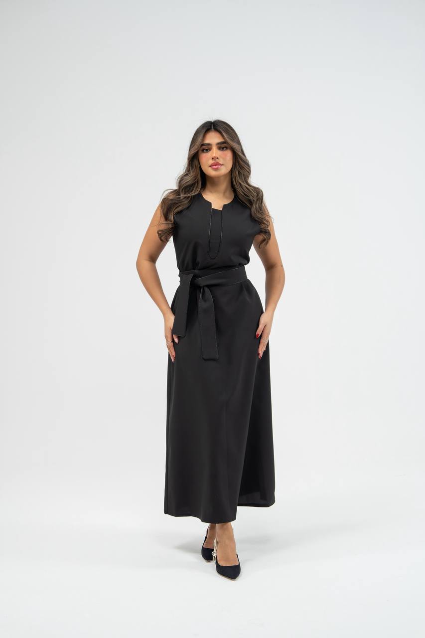 Black crepe dress
