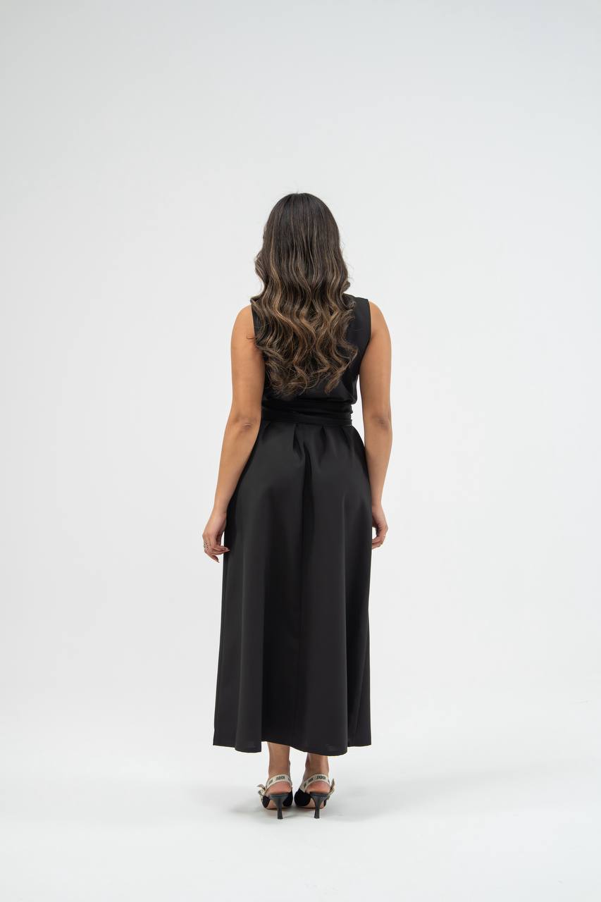 Black crepe dress