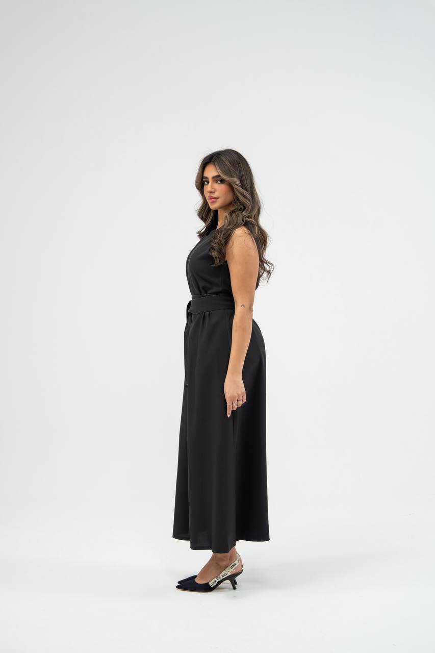 Black crepe dress