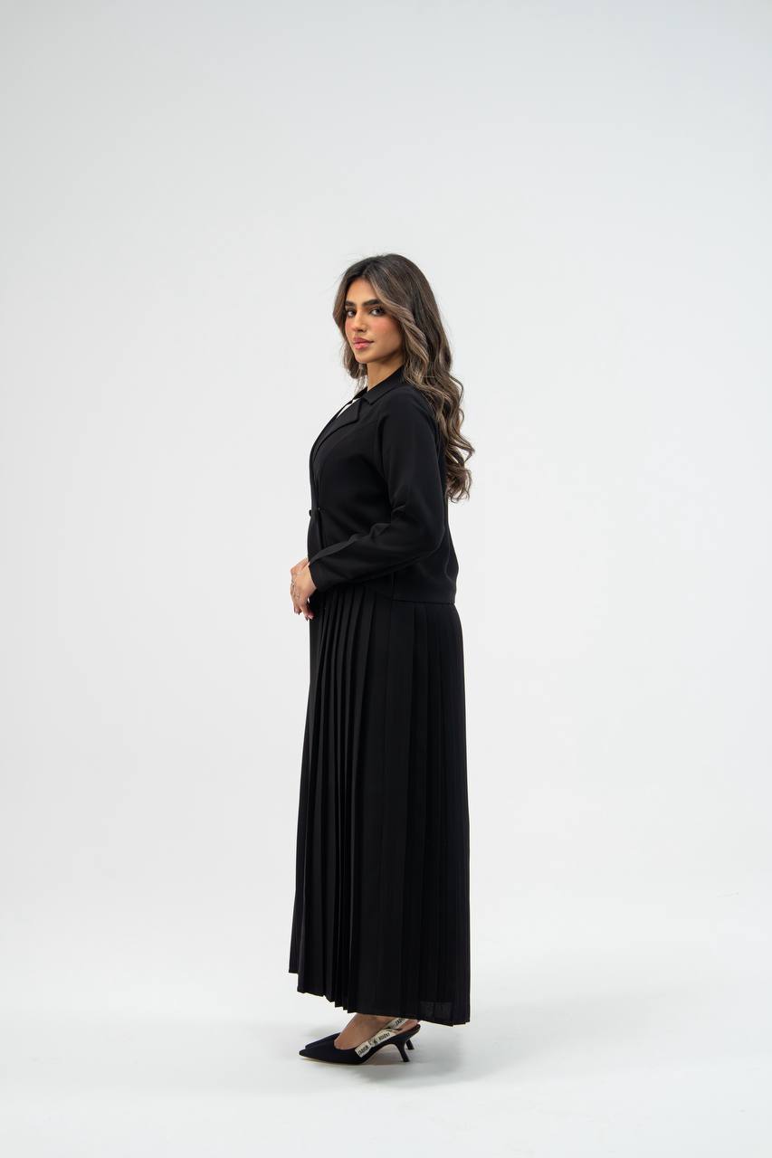 Black crepe abaya