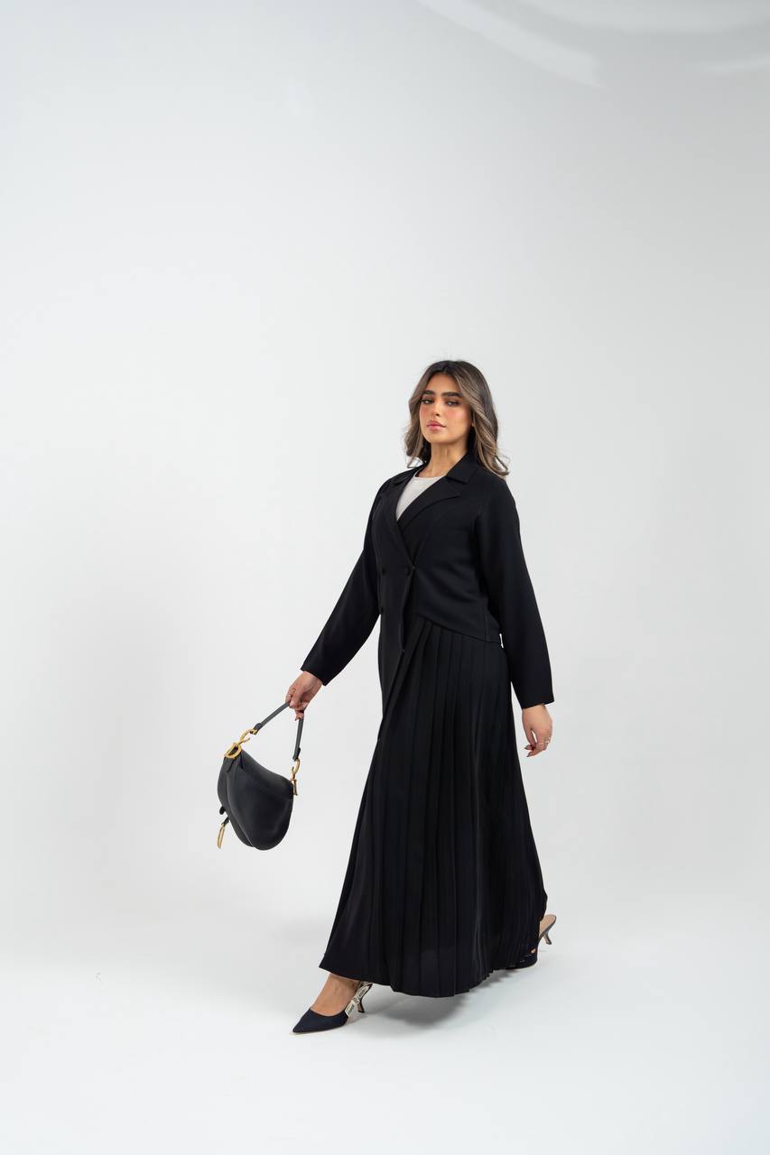 Black crepe abaya