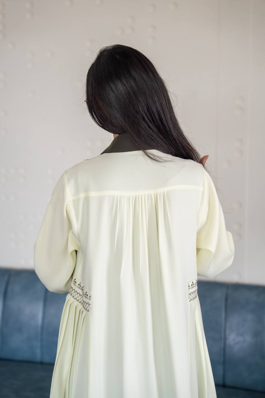 Butter yellow abaya