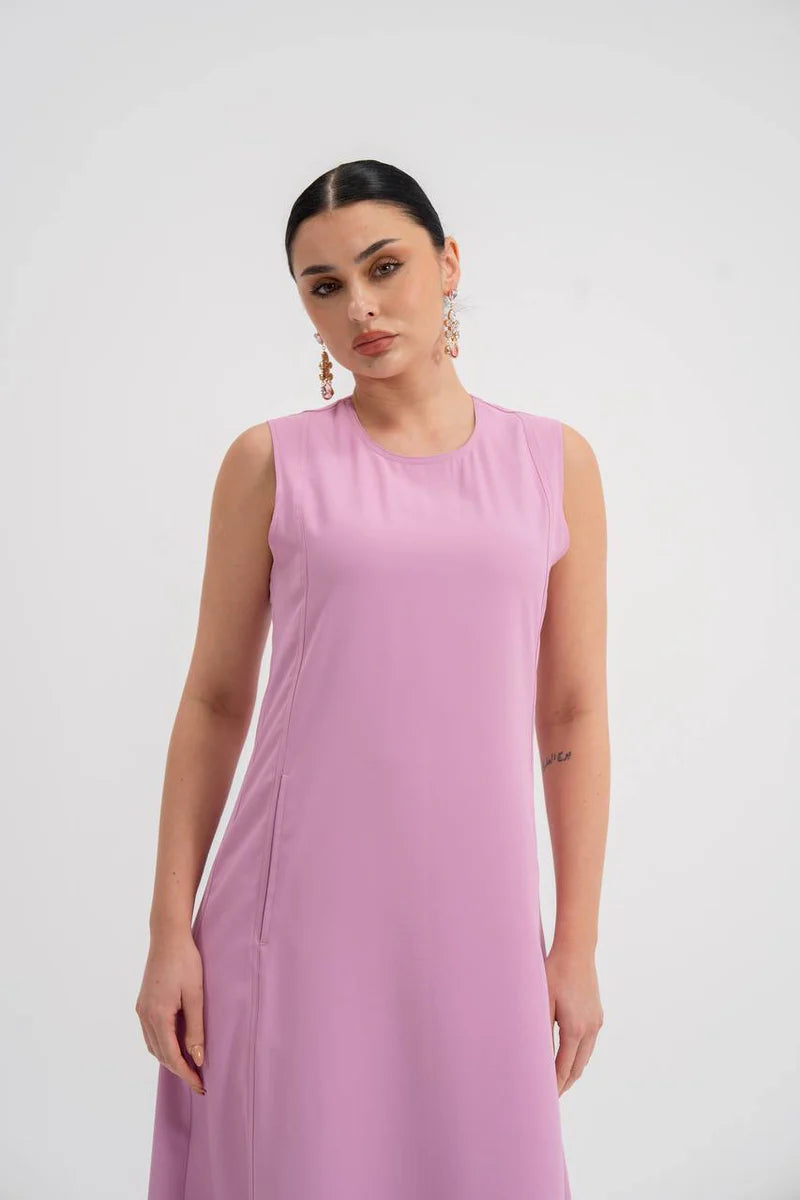 Pink crepe dress. C:197