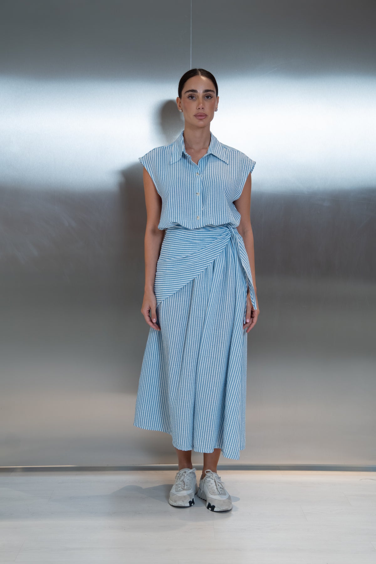 Blue Striped Dress -2041