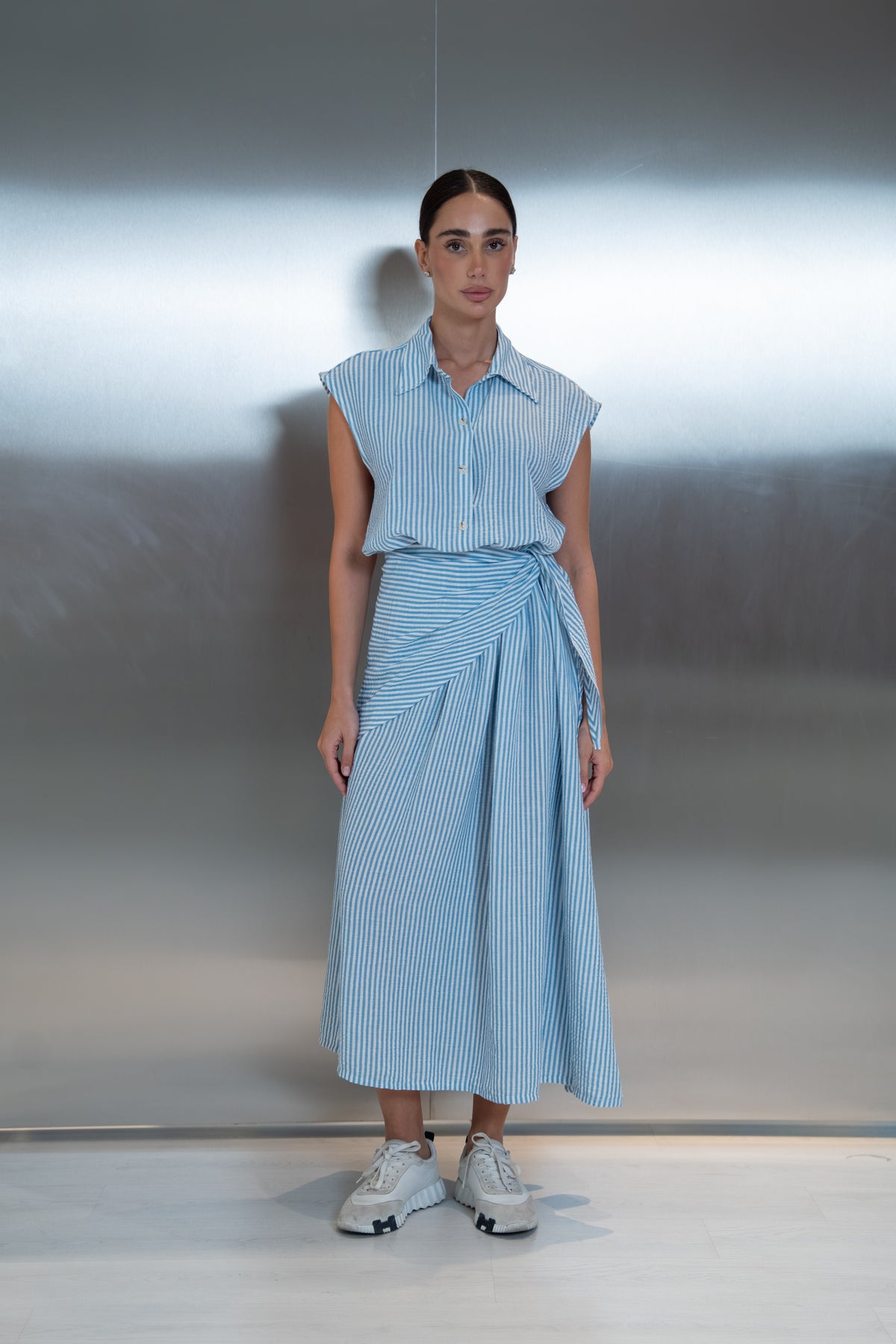 Blue Striped Dress -2041