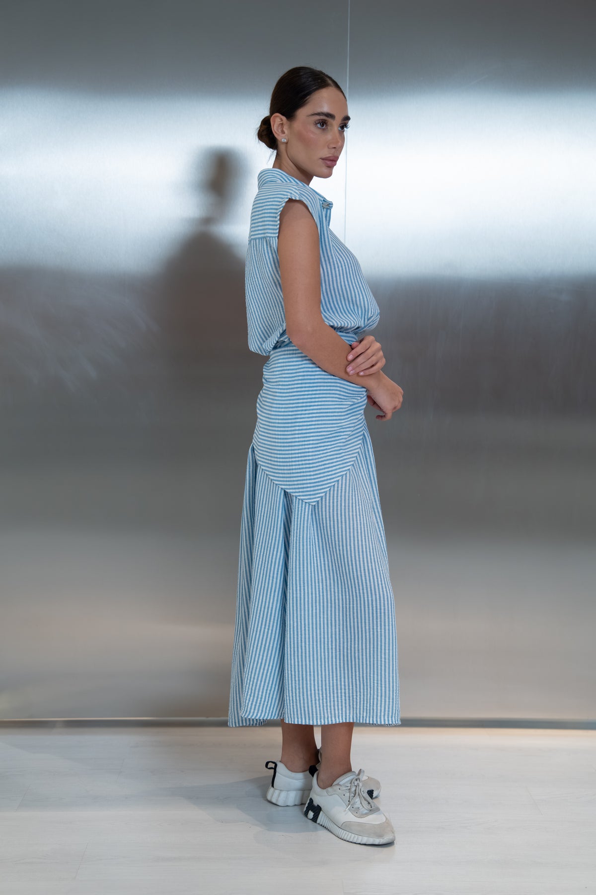 Blue Striped Dress -2041