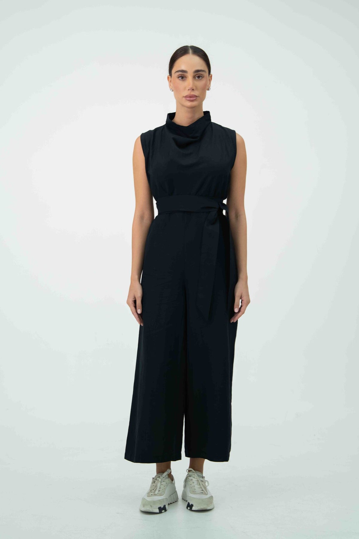 Black Linen jumpsuit– 2056