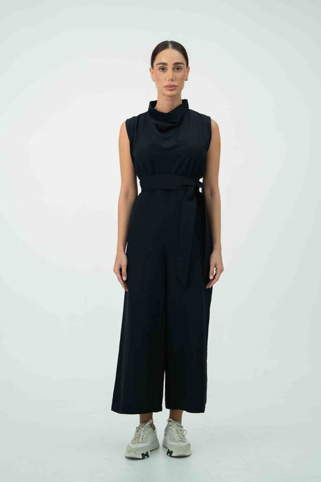 Black Linen jumpsuit– 2056