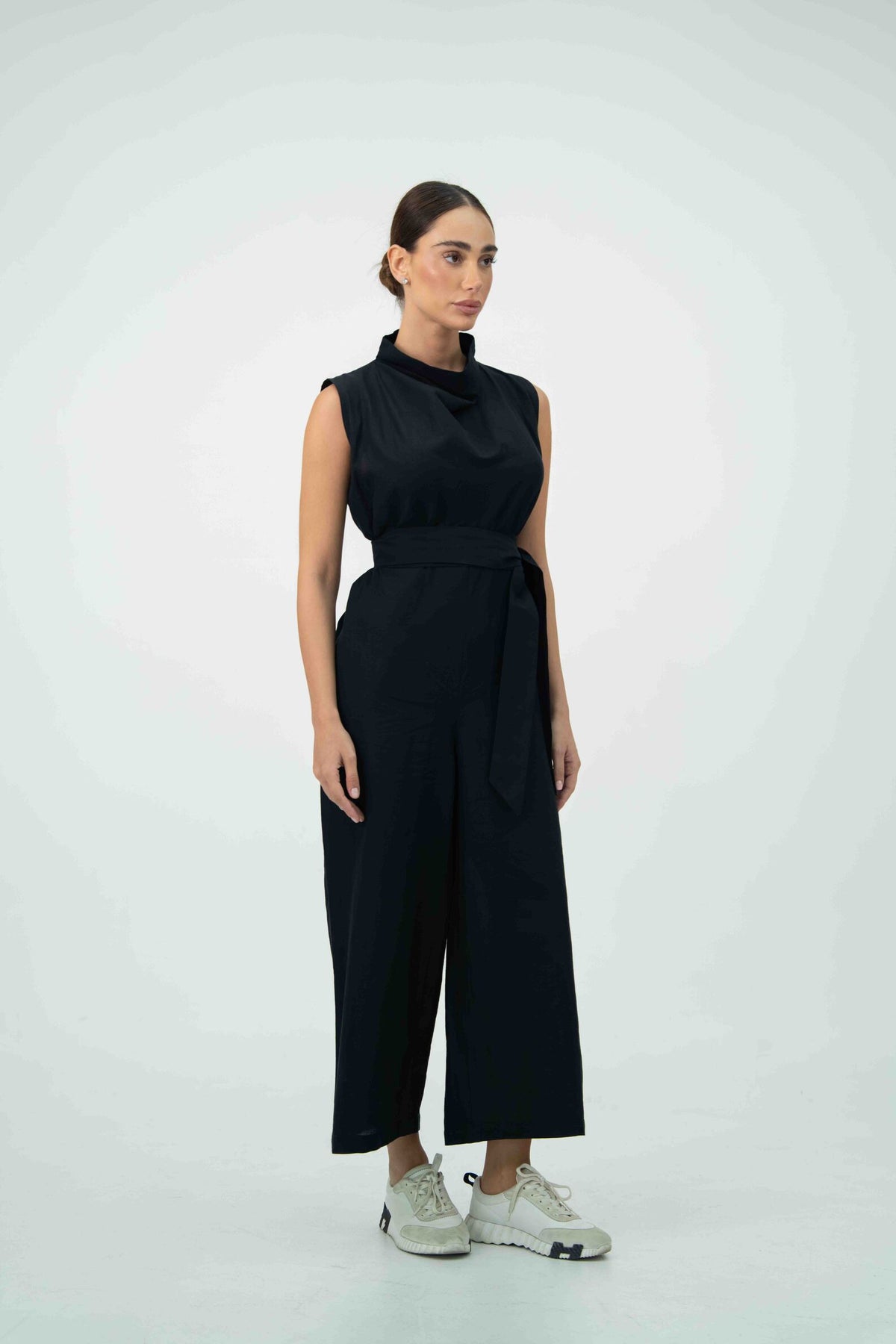 Black Linen jumpsuit– 2056