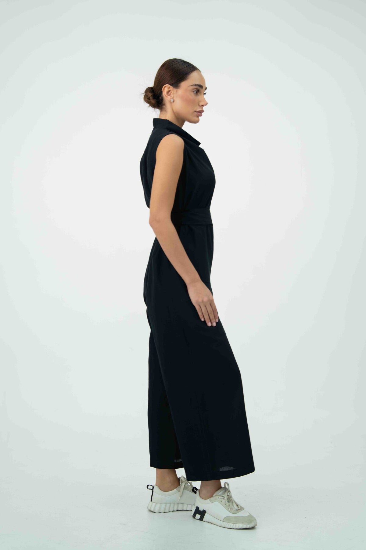 Black Linen jumpsuit– 2056