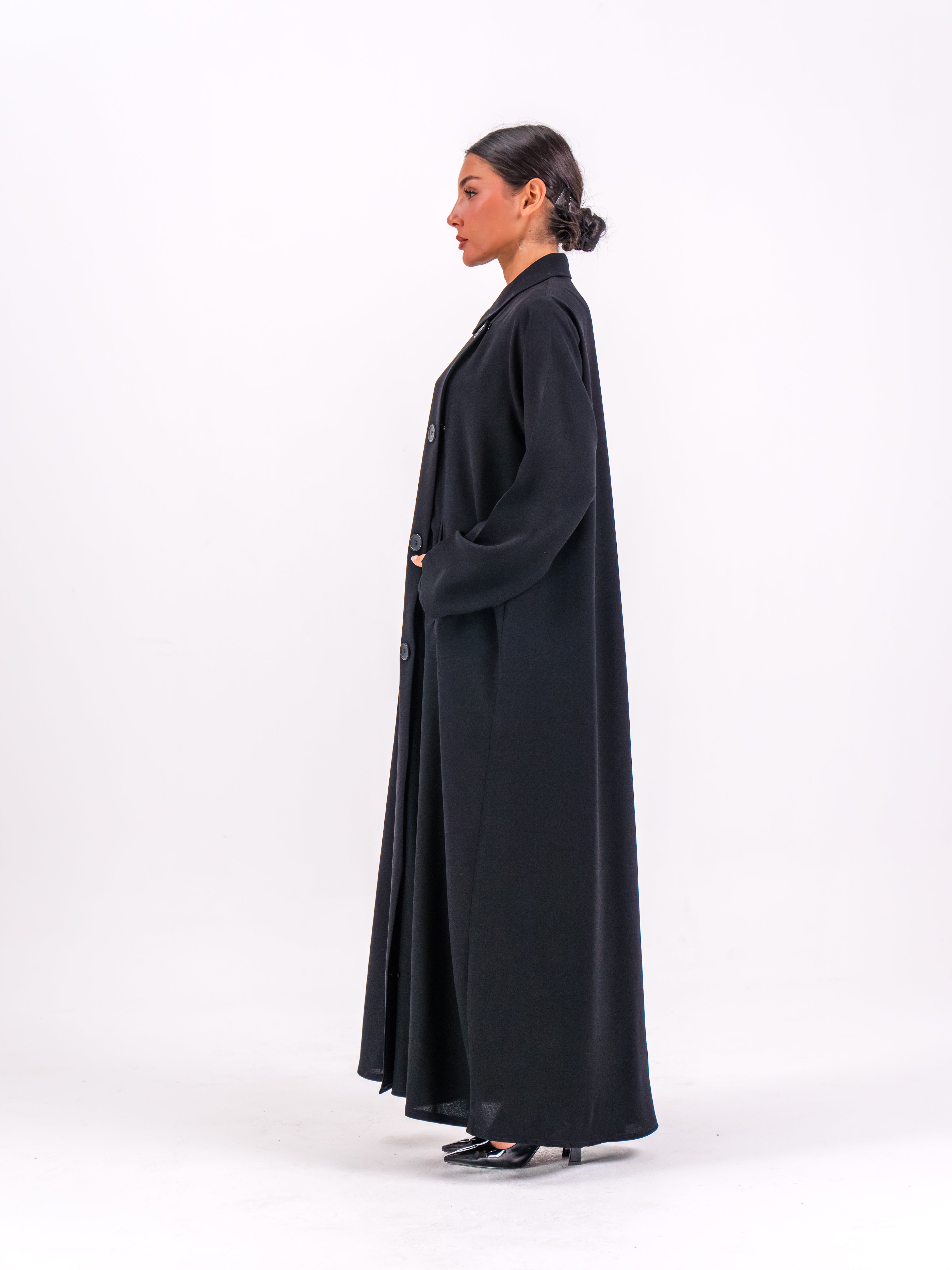 Classic Black Crepe Abaya