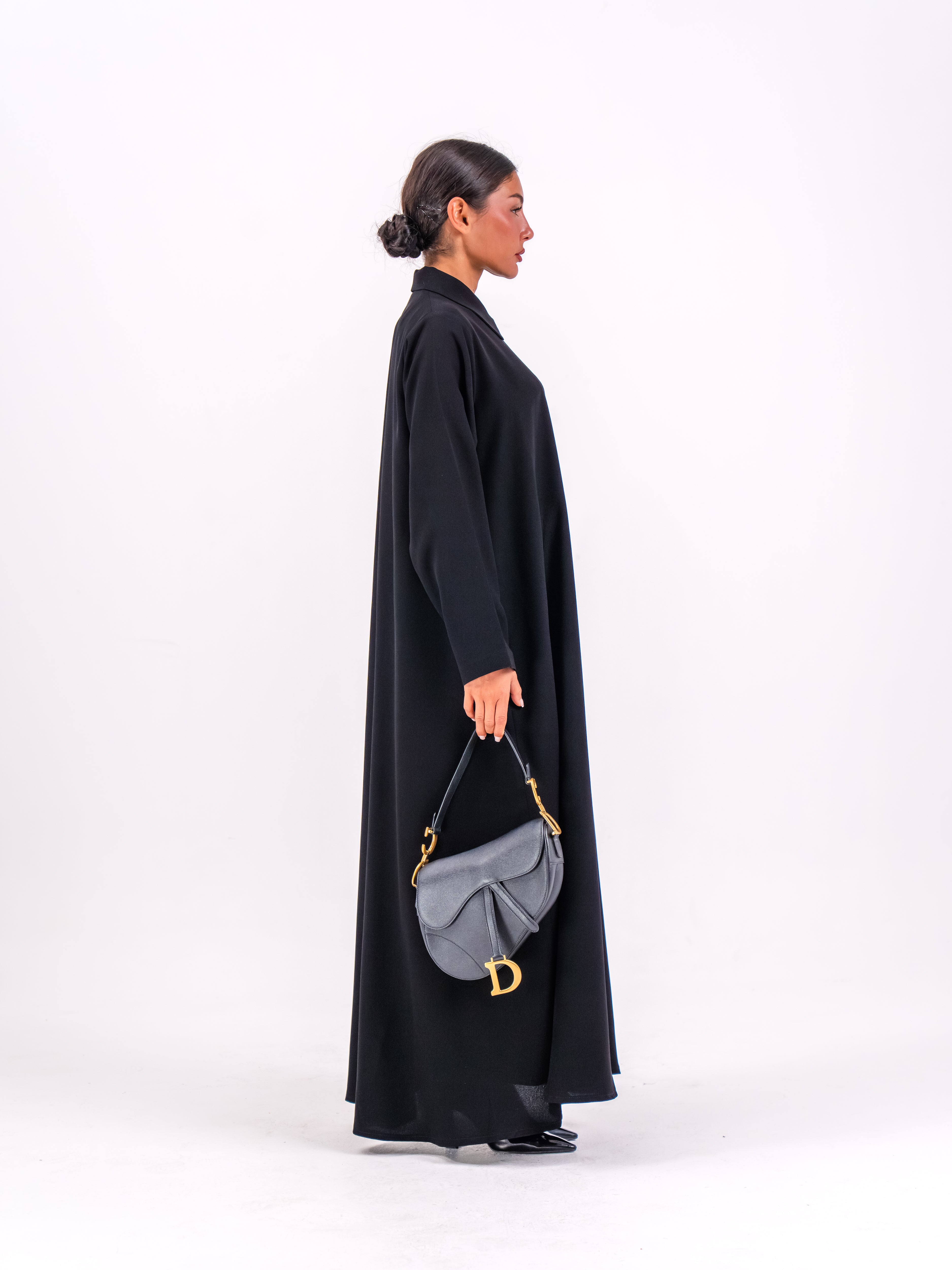 Classic Black Crepe Abaya