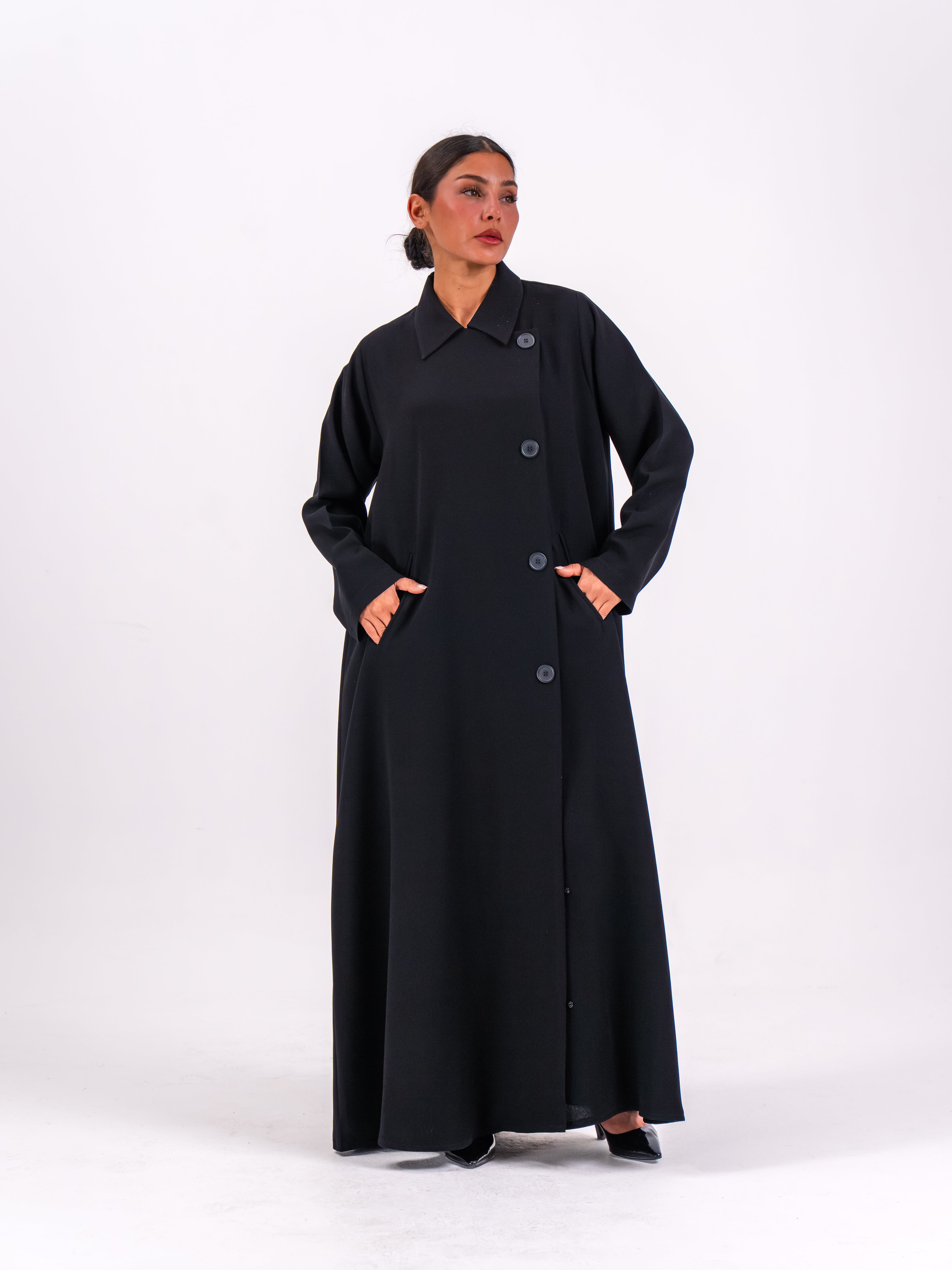 Classic Black Crepe Abaya