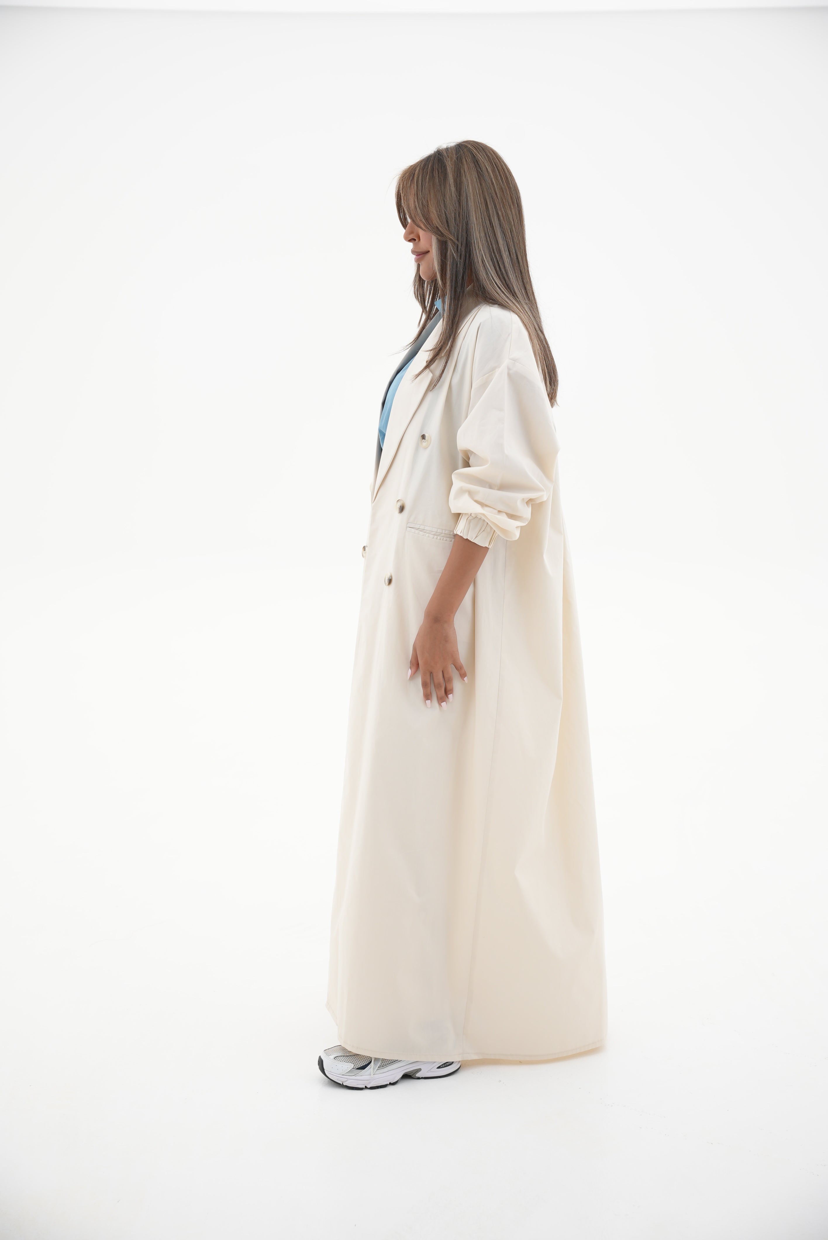 Off-White Trench Coat Abaya-1964