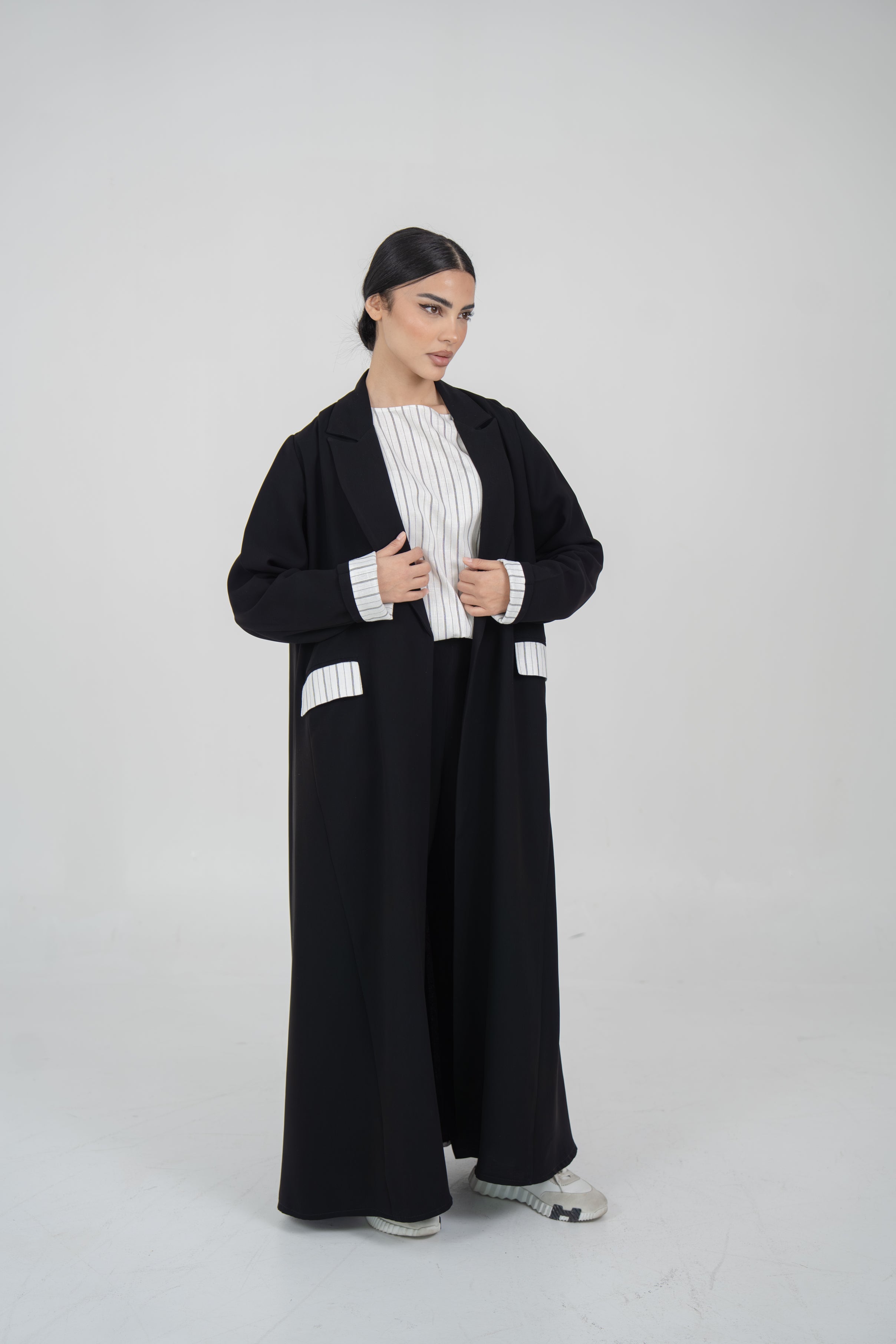 Black crepe abaya -1970