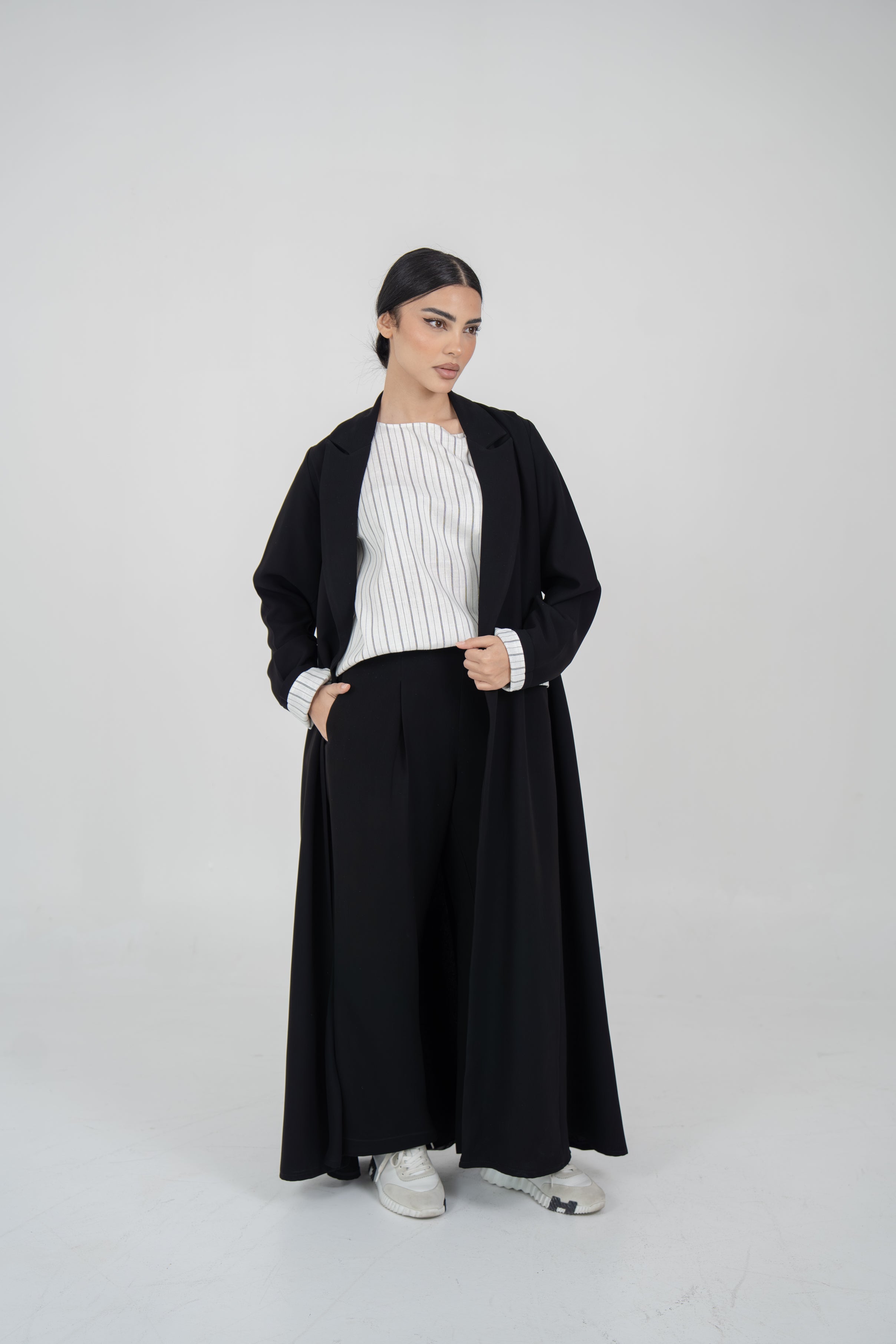 Black crepe abaya -1970