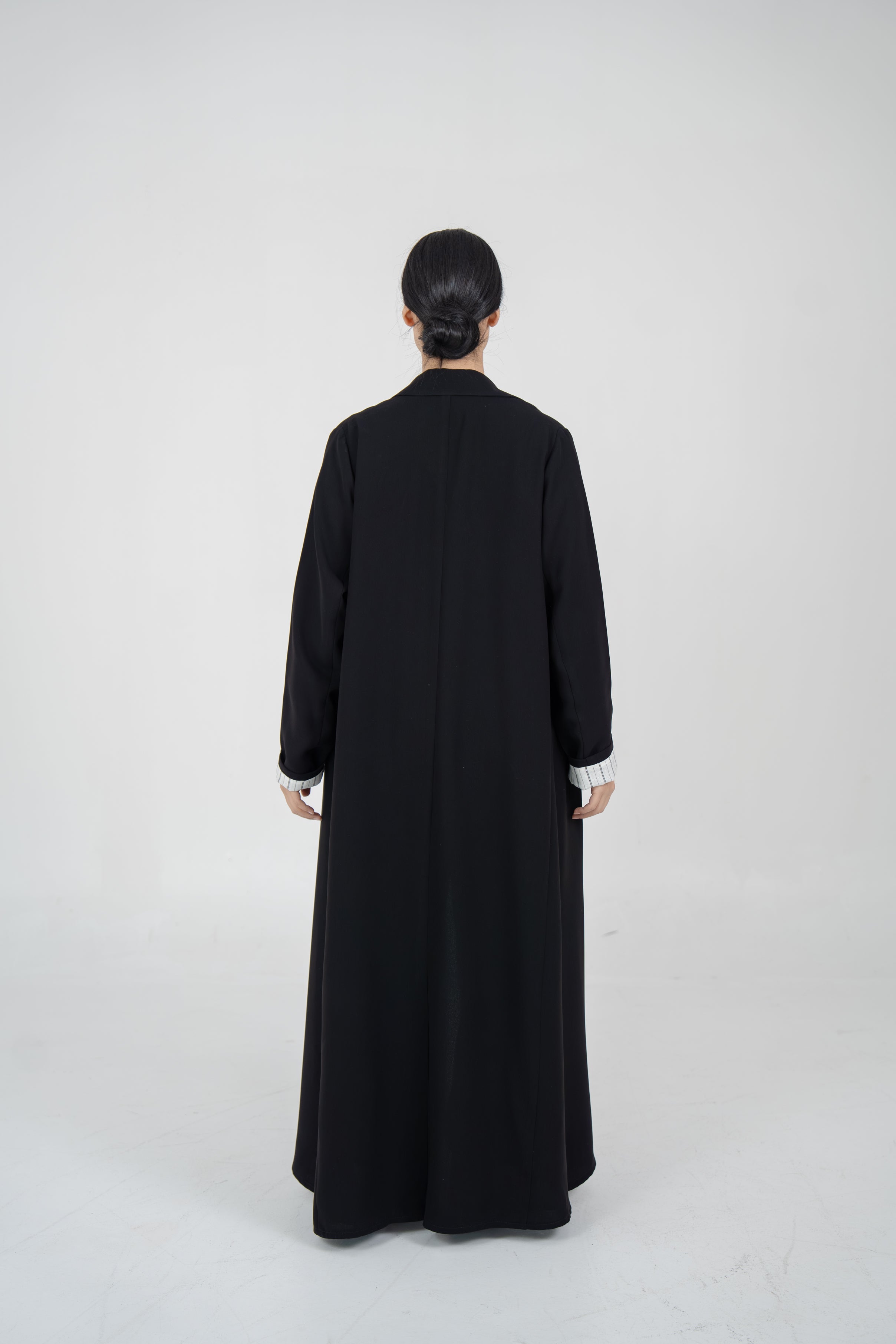 Black crepe abaya -1970