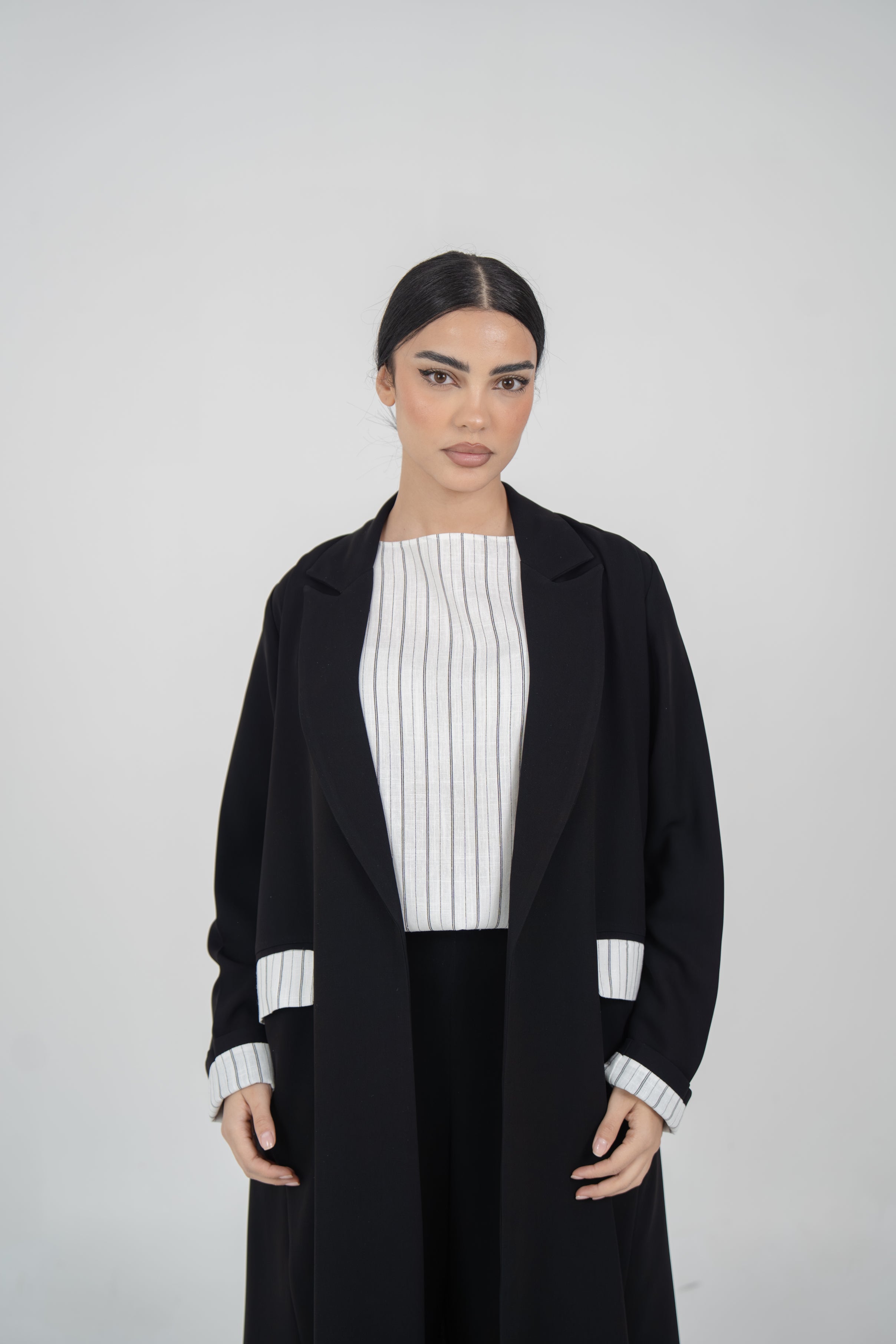Black crepe abaya -1970