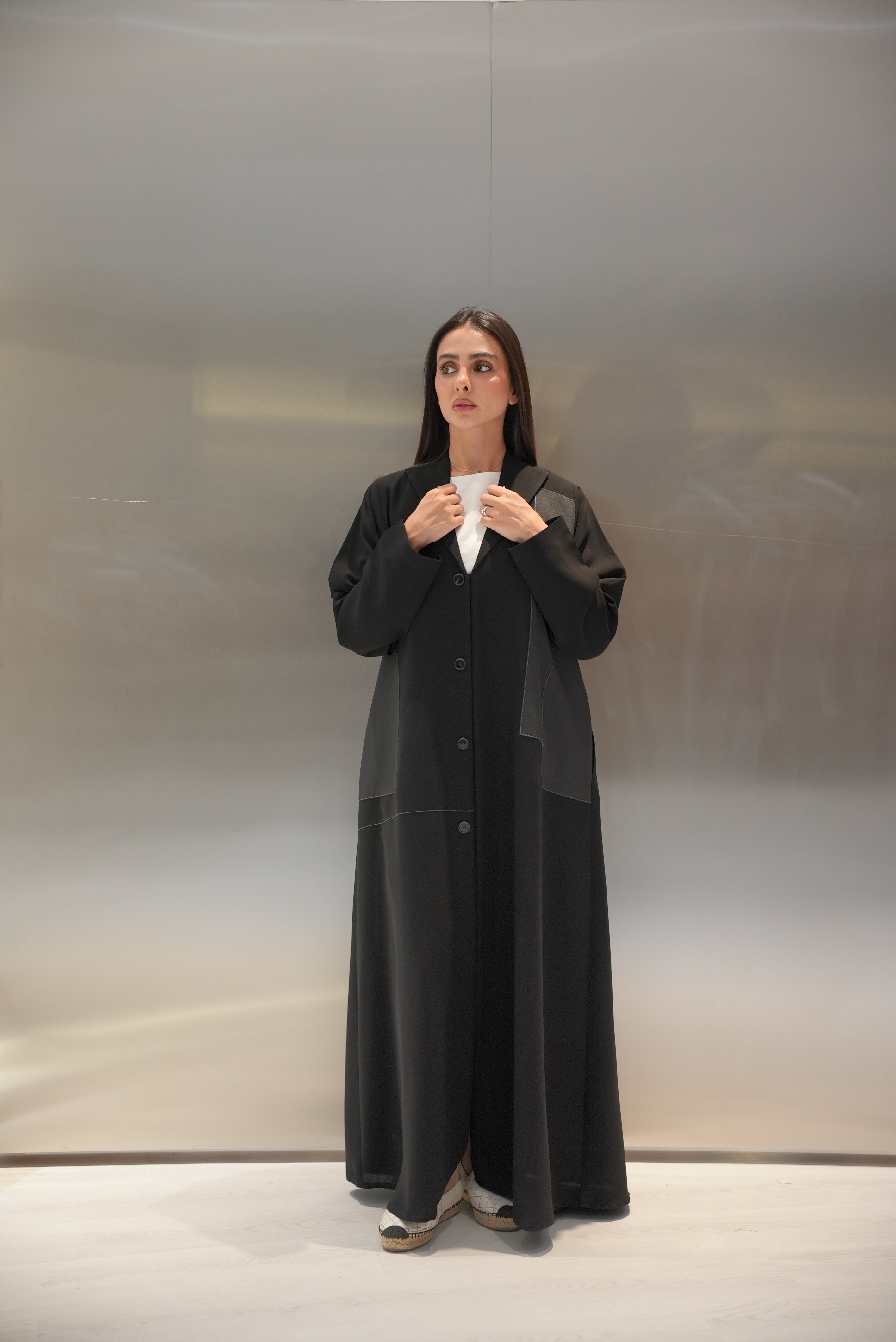 Crepe Abaya with Side Pocket-1987